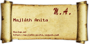 Majláth Anita névjegykártya